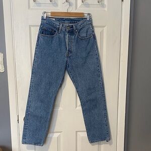 Levi's 501 Straight Leg Medium Blue Jeans W26 L26